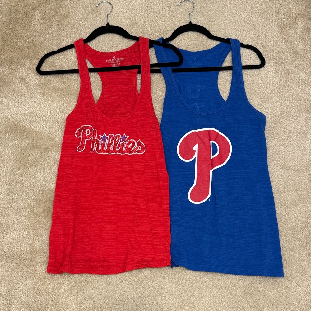 Majestic Phillies Red Tank Top